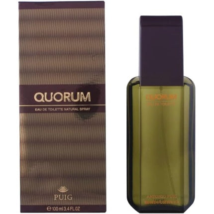 Quorum Eau De Toilette For Men Long Lasting Virile Classic Elegant And Robust Fragrance Citrus Spicy Leather Tobacco And Wood Notes Ideal For Day Wear 100ml