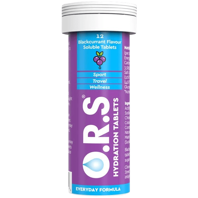 O.R.S Hydration Tablets Blackcurrant Pack of 12 - welzo