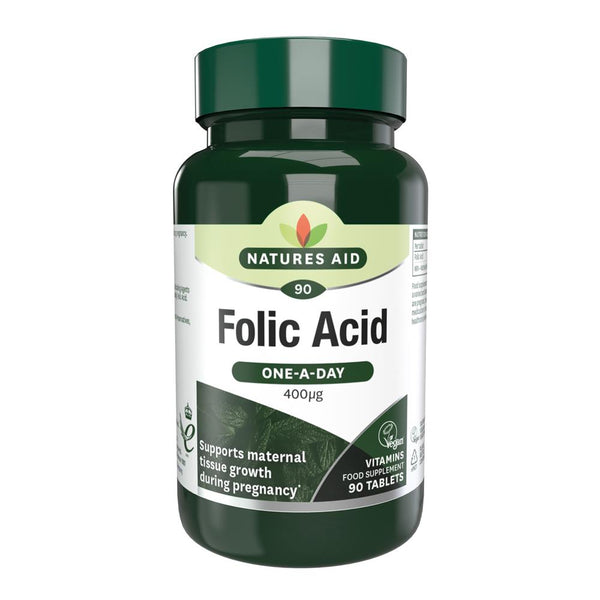 Folic Acid - 400ug 90 Tablets, Natures Aid