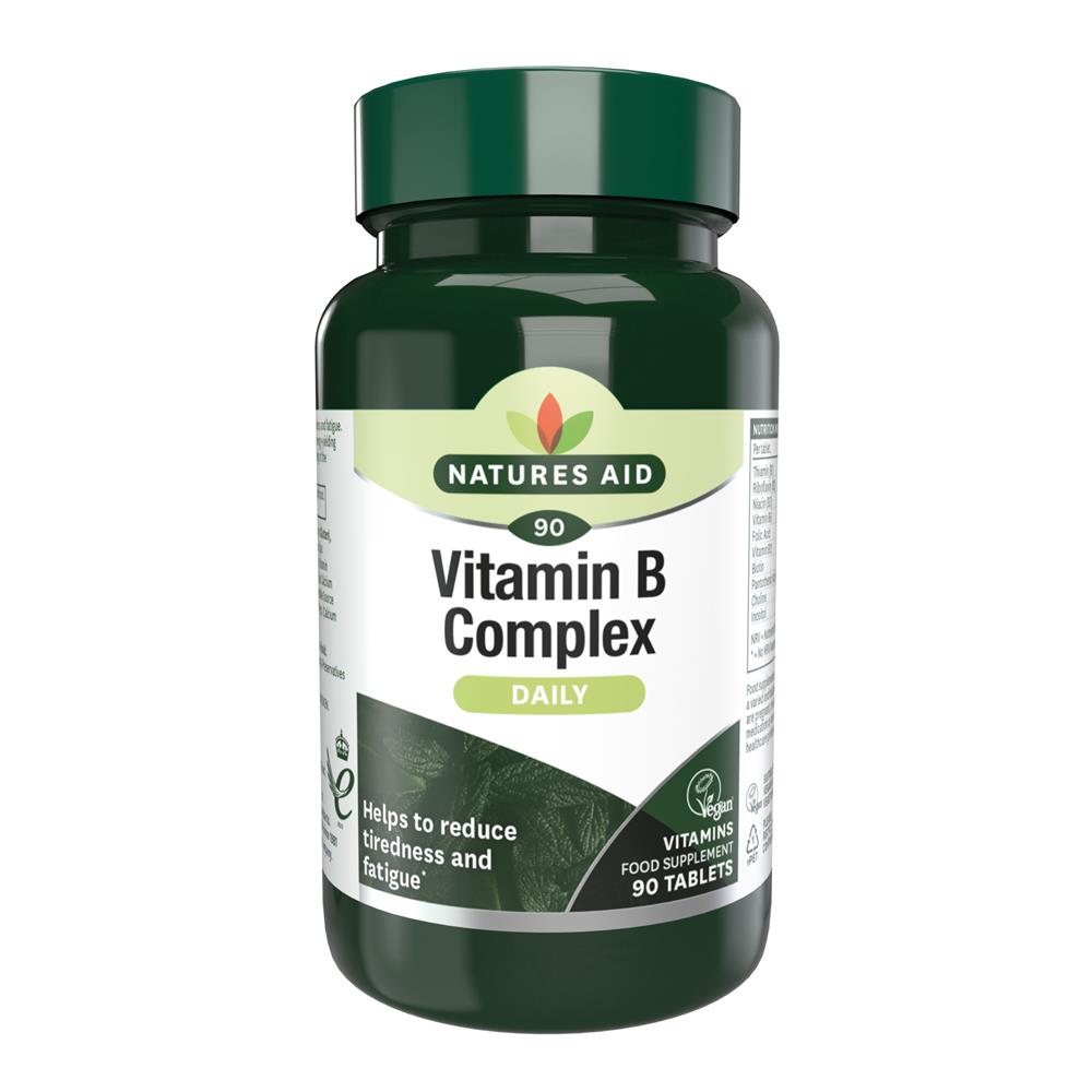 Vitamin B Complex (Improved Formula) 90 Tablets, Natures Aid