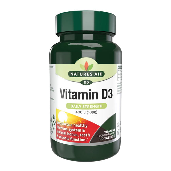 Vitamin D 400iu (10ug) 90 Tabs, Natures Aid