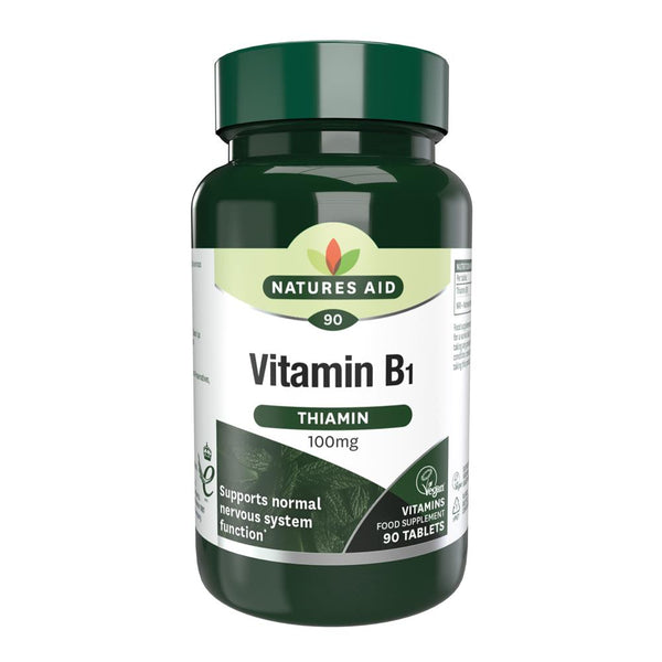 Vitamin B1 (Thiamin) 100mg 90 Tabs, Natures Aid