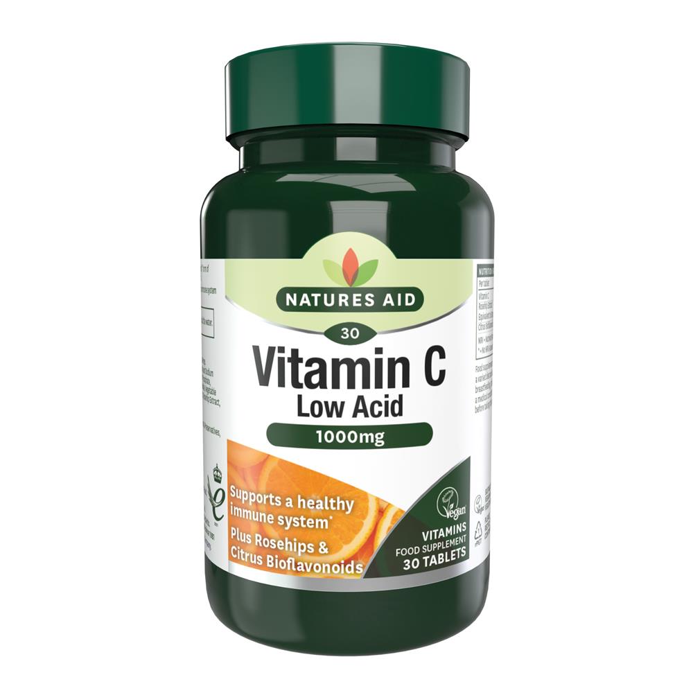 Vit C - 1000mg Low Acid 30 Tablets, Natures Aid