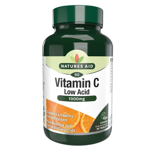 Vit C - 1000mg Low Acid 90 Tablets, Natures Aid