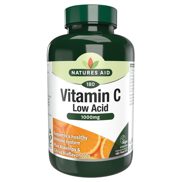 Vitamin C - 1000mg Low Acid 180 Tablets, Natures Aid