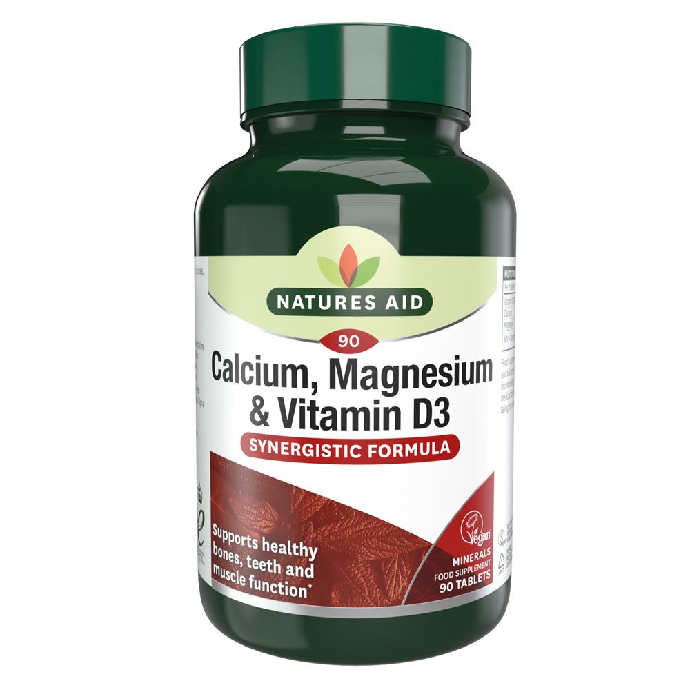 Calcium Magnesium + Vit D3 90 Tabs, Natures Aid