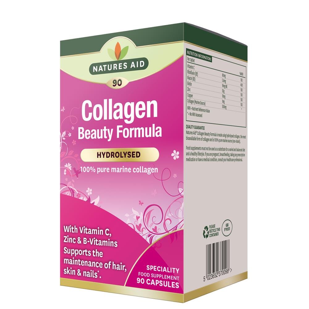 Collagen Beauty Formula (100% pure marine) 90 capsules, Natures Aid