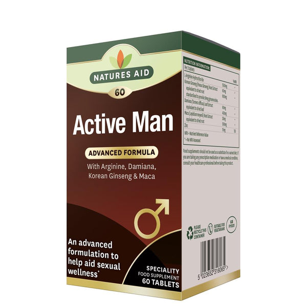 Active Man 60 Tablets, Natures Aid