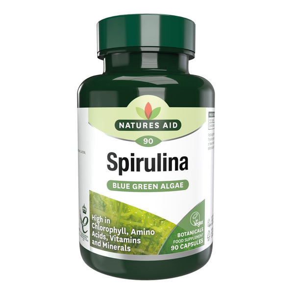 Spirulina 500mg 90 Caps, Natures Aid