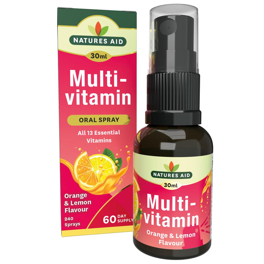 Multivitamin Oral Spray (Orange & Lemon Flavour), Natures Aid