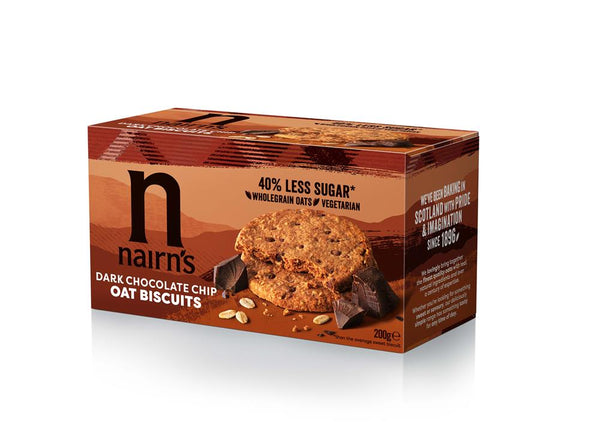 Dark Chocolate Chip Oat Biscuits 200g, Nairns