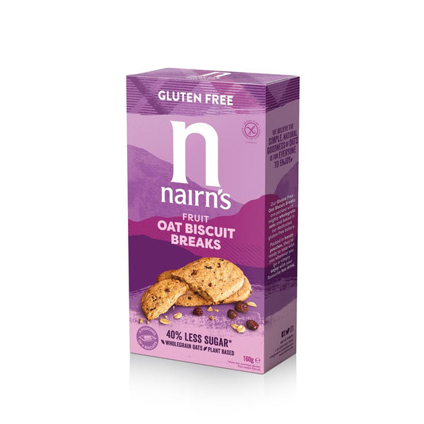 Gluten Free Oats and Fruit Biscuit Breaks 160g, Nairns