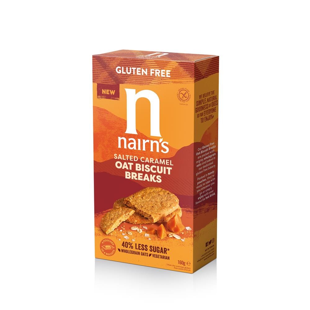 Gluten Free Salted Caramel Biscuit Breaks 160g, Nairns