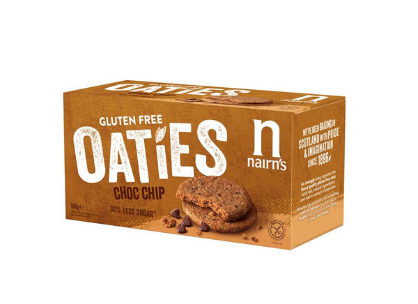 Gluten Free Oaties Chocolate Chip 160g, Nairns