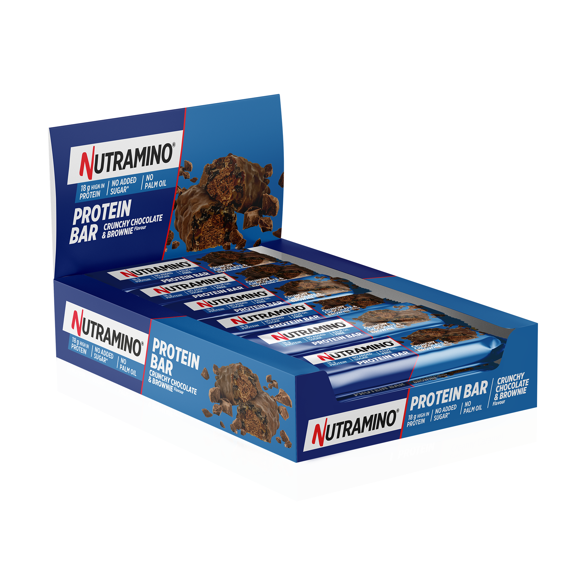 Nutramino Protein Bar 12x55g Crunchy Chocolate Brownie