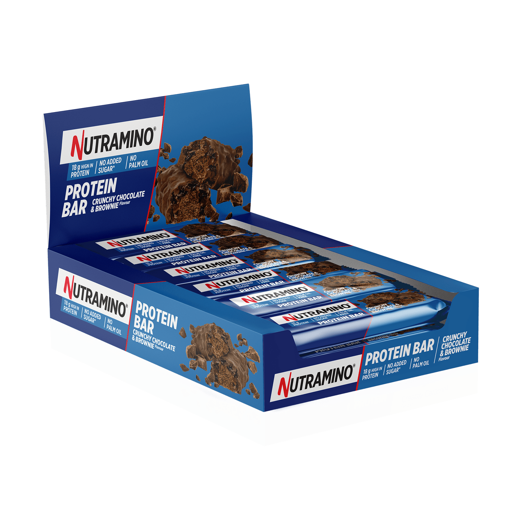 Nutramino Protein Bar 12x55g Crunchy Chocolate Brownie