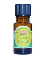 Tea Tree Essential Oil Organic 10ml, Natural By Nature Oils