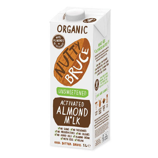 Nutty Bruce Activated Unsweetened Almond Milk 1L, Nutty Bruce