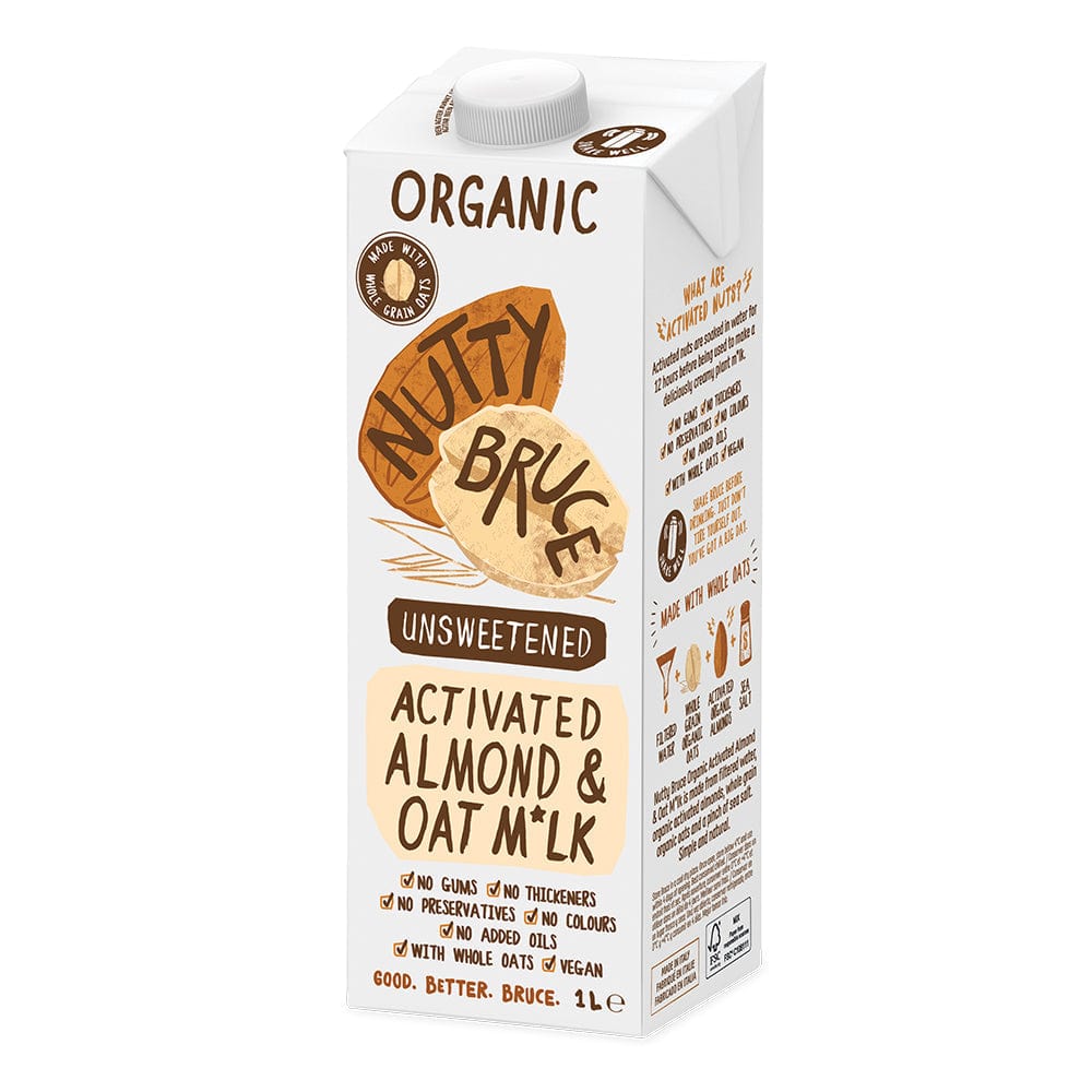 Nutty Bruce Activated Almond & Oat Milk 1L, Nutty Bruce