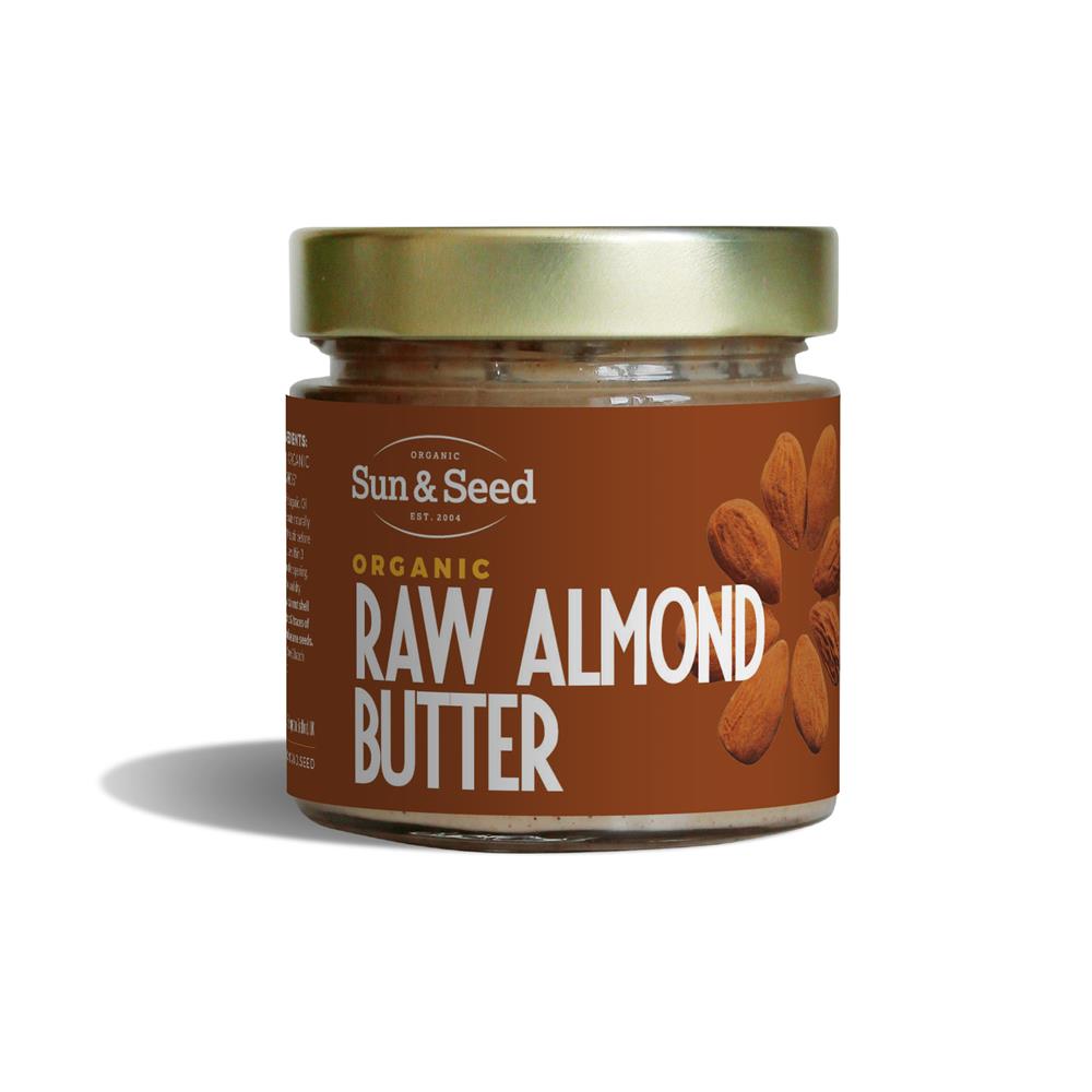 Organic Raw Almond Kernel Butter 200g, Sun and Seed