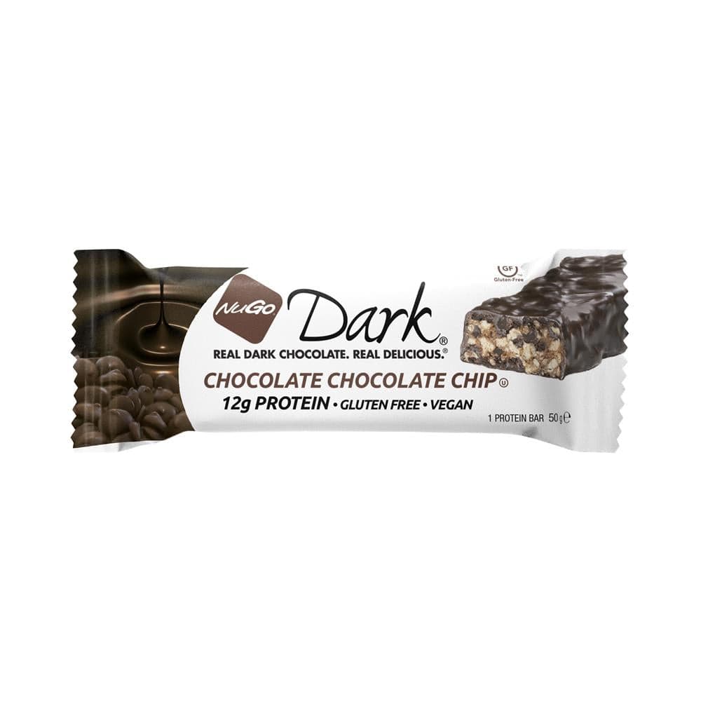 Vegan Dark Chocolate Chocolate Chip Protein Bar 50g, NuGo