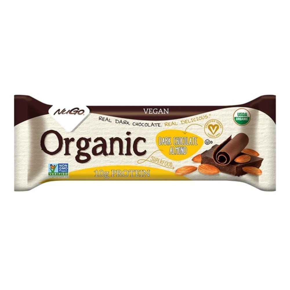 NuGo Organic Dark Chocolate Almond Bar 50g, NuGo