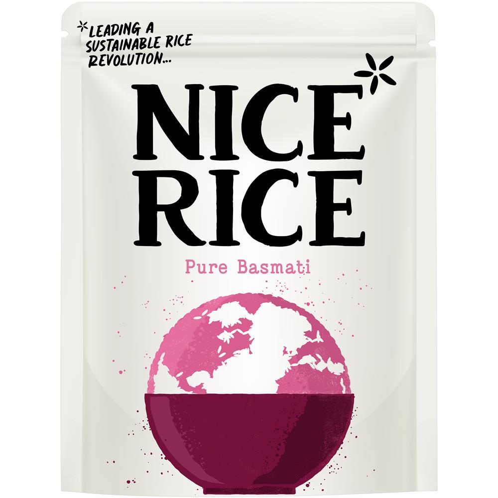 Nice Rice Sustainably Farmed Pure Basmati rice pouch 250g, Nice Rice