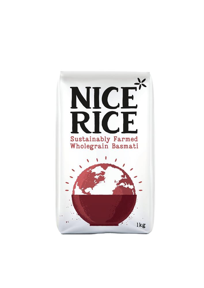 Nice Rice Sustainably Farmed Wholegrain Basmati rice 1kg, Nice Rice