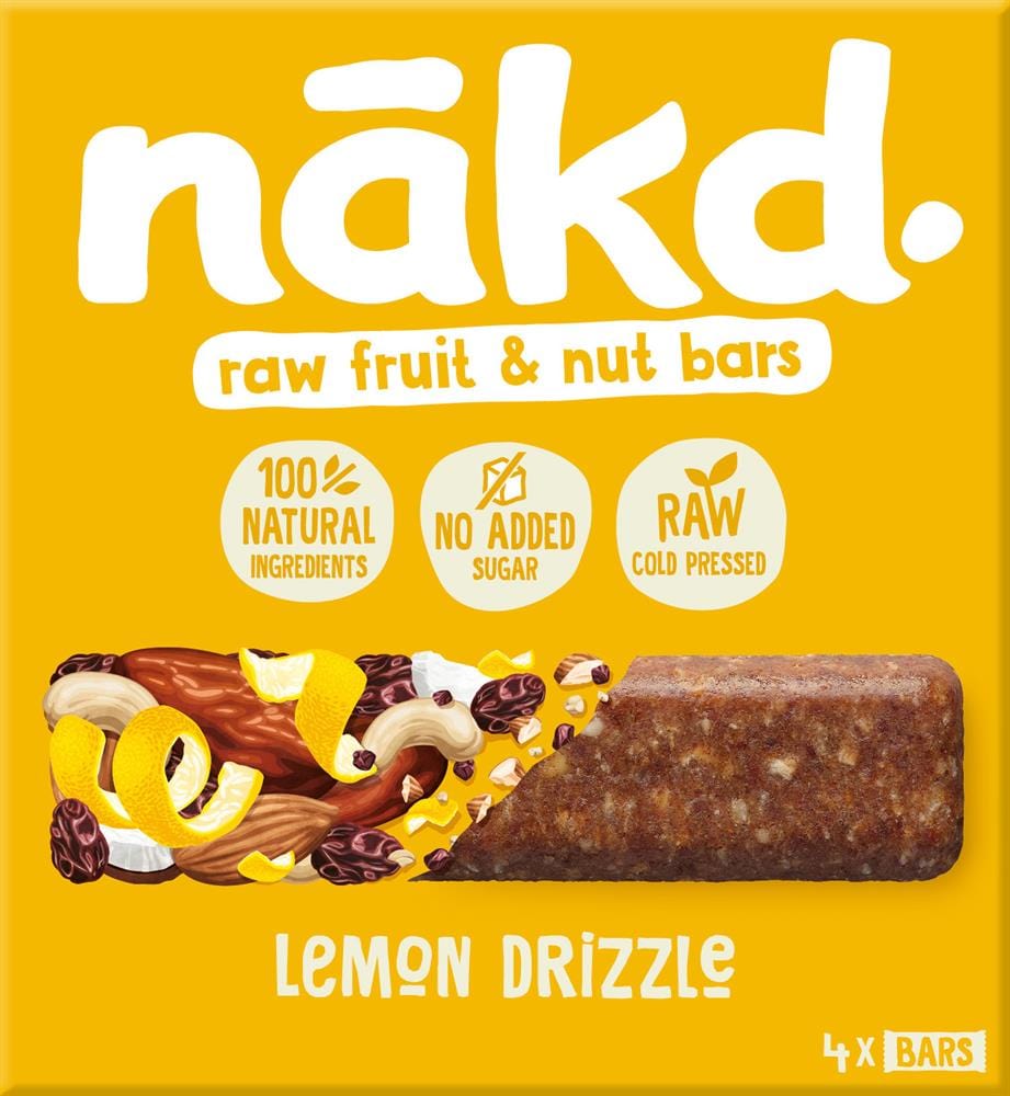 Nakd Lemon Drizzle Multipack 4x35g, Nakd