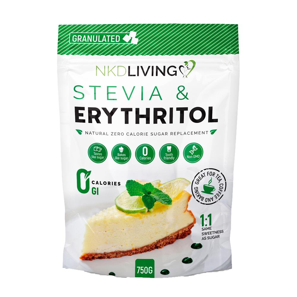 Stevia & Erythritol 1:1 0 Calorie Sweetener 750g, NKD Living