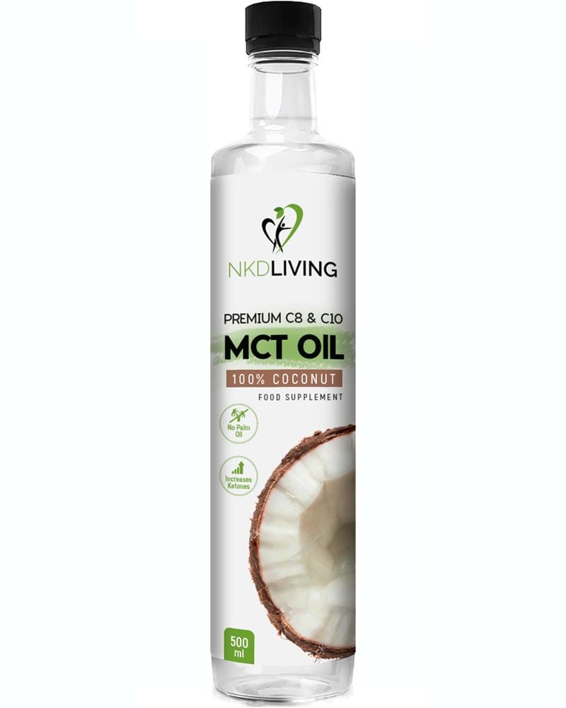 100% Coconut MCT Oil (60/40) 500ml, NKD Living