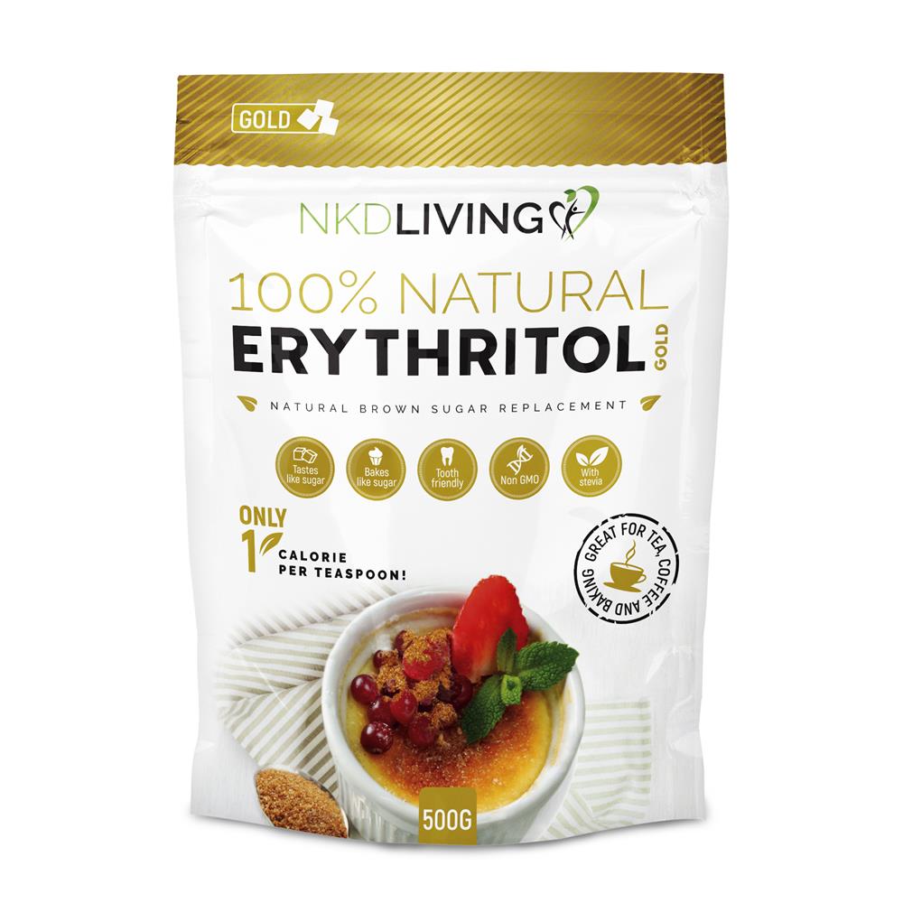 Erythritol GOLD Natural Low Calorie Sweetener 500g, NKD Living