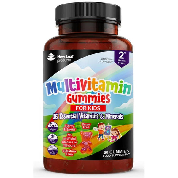 Multivitamin Gummies For Kids Sugar Free Vegan Recyclable Bottle, New Leaf Products