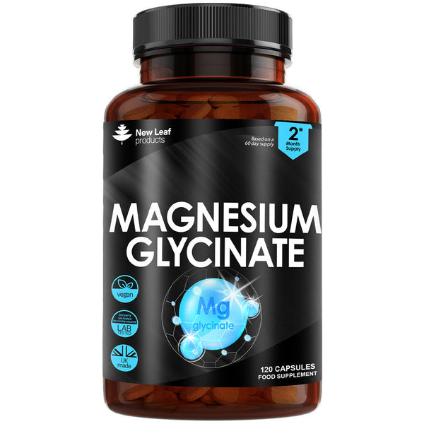 Magnesium Glycinate 1040mg Elemental 208mg Recyclable Bottle, New Leaf Products