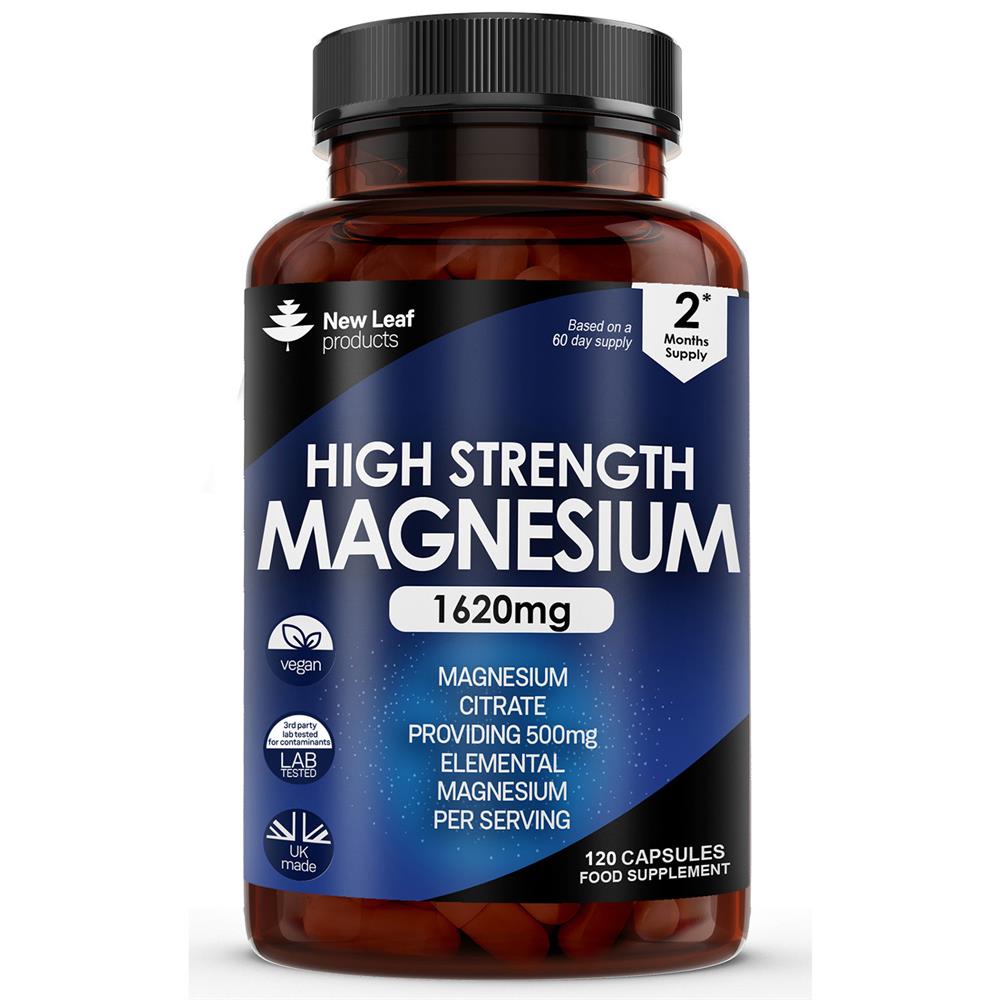 Magnesium Citrate 1620mg Elemental 500mg Recyclable Bottle, New Leaf Products