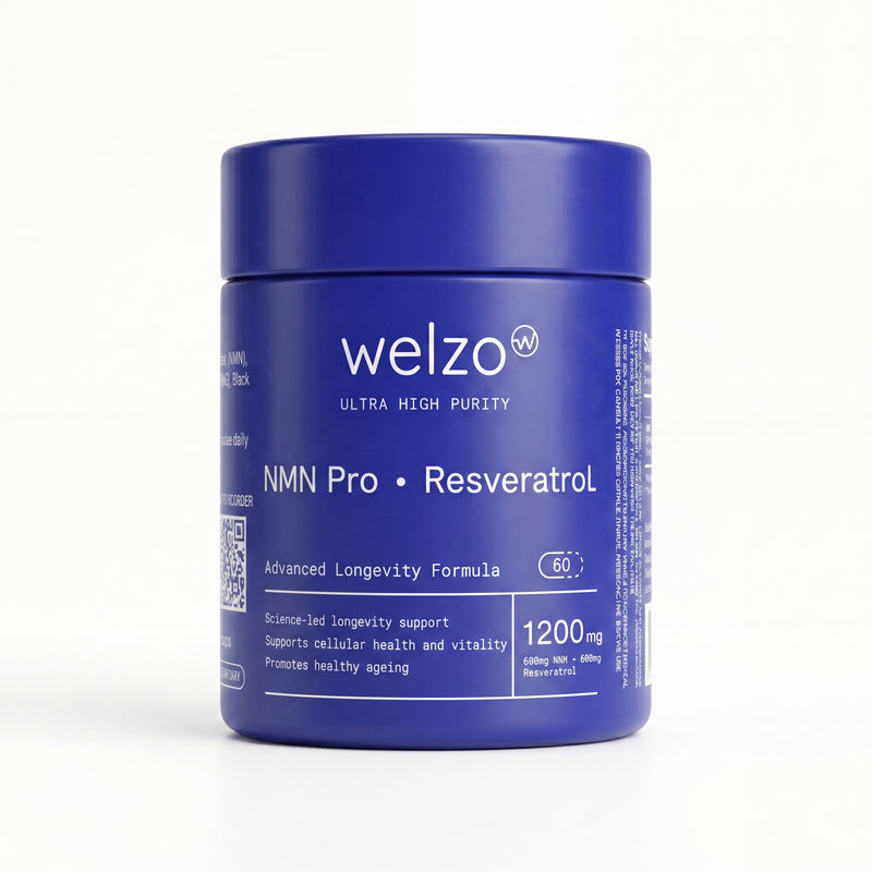 Welzo Ultra Purity NMN & Resveratrol Elite supplement