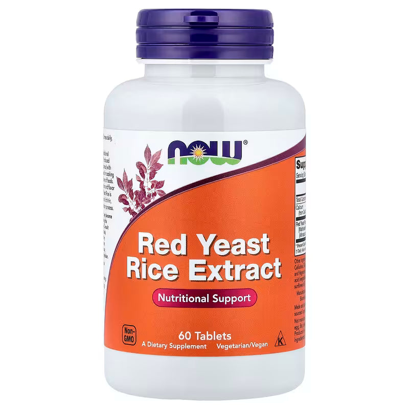NOW Foods Red Yeast Rice Concentrated 10:1 Extract, 1200mg - 60 tablets