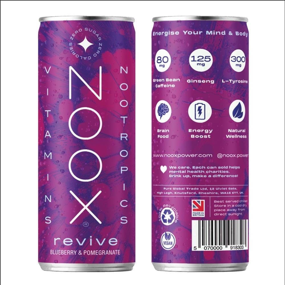 Nootropics & Vitamin Drink Blackcurrant & Passionfruit, Noox