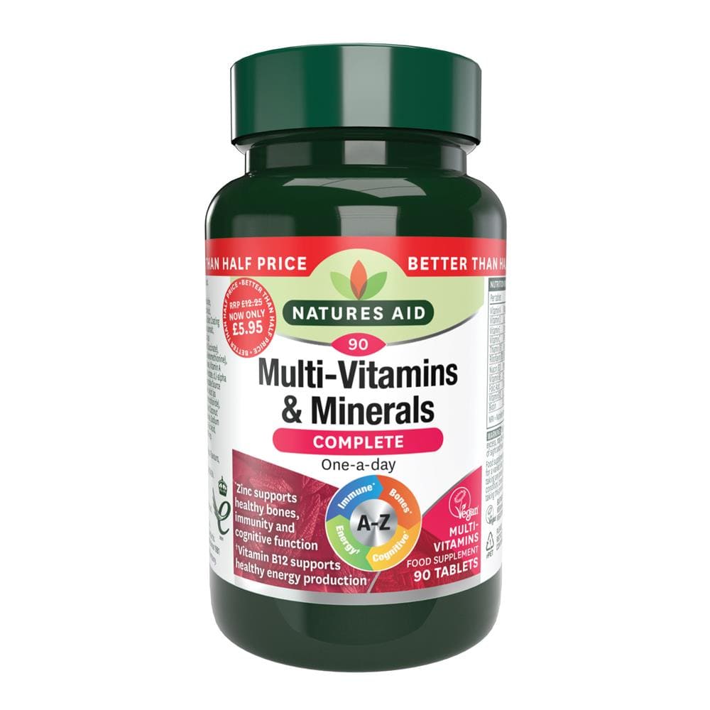 Multi-Vitamins & Minerals (Vegetarian Antioxidant) 90 Tablets, Natures Aid Promo Packs