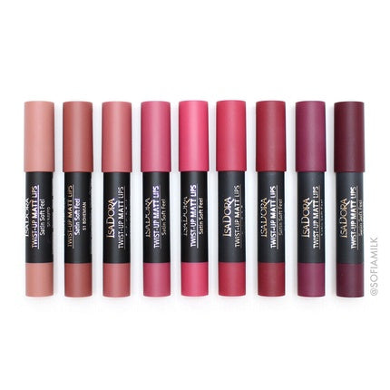 IsaDora Twist Up Matte Lipstick with Velvet Matte Finish Long-Lasting