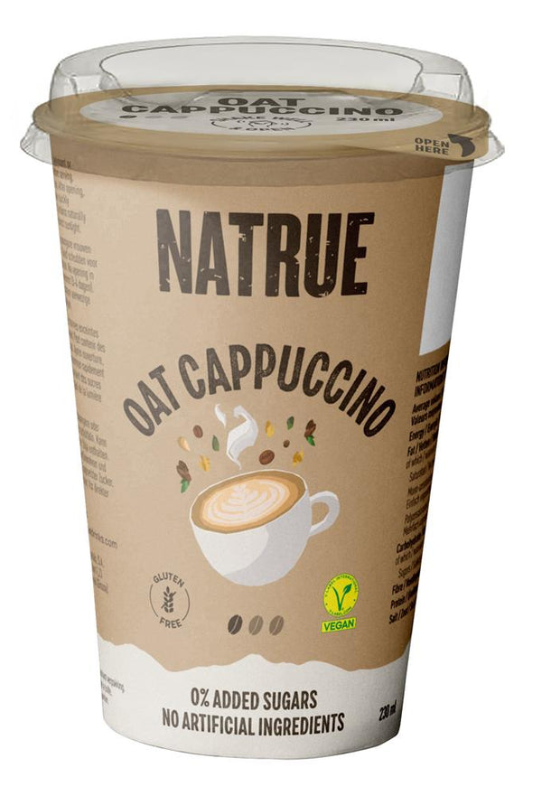 Natrue Oat Cappuccino Drink with Coffee and Cocoa UHT 230ml, Natrue