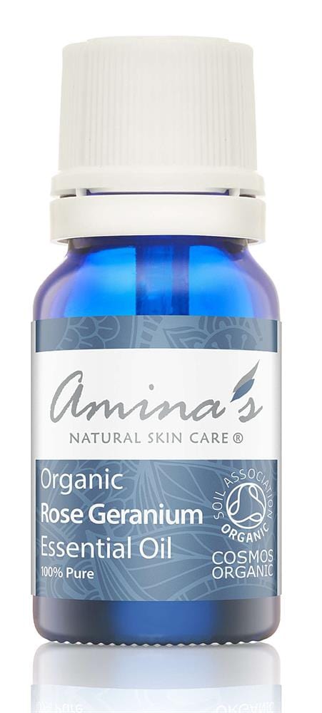 Pure Organic Rose Geranium Essential Oil 10ml, Amina's Natural Skincare