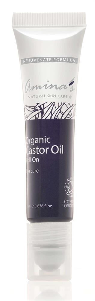 Pure Organic Castor Oil Roll-On For Around Eyes Area 20ml, Amina's Natural Skincare