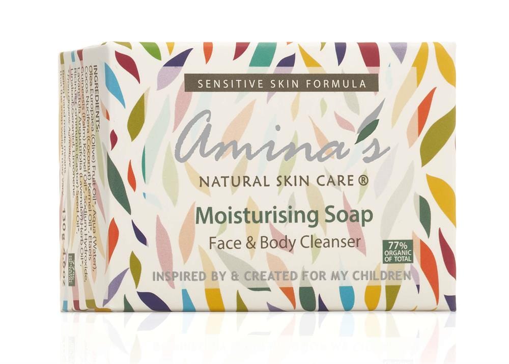 Face & Body Moisturising Soap Cleanse for Everyday Use 130g, Amina's Natural Skincare