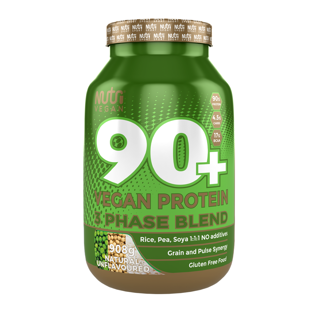 NutriVegan 90+ Protein Vegan 908g Unflavoured