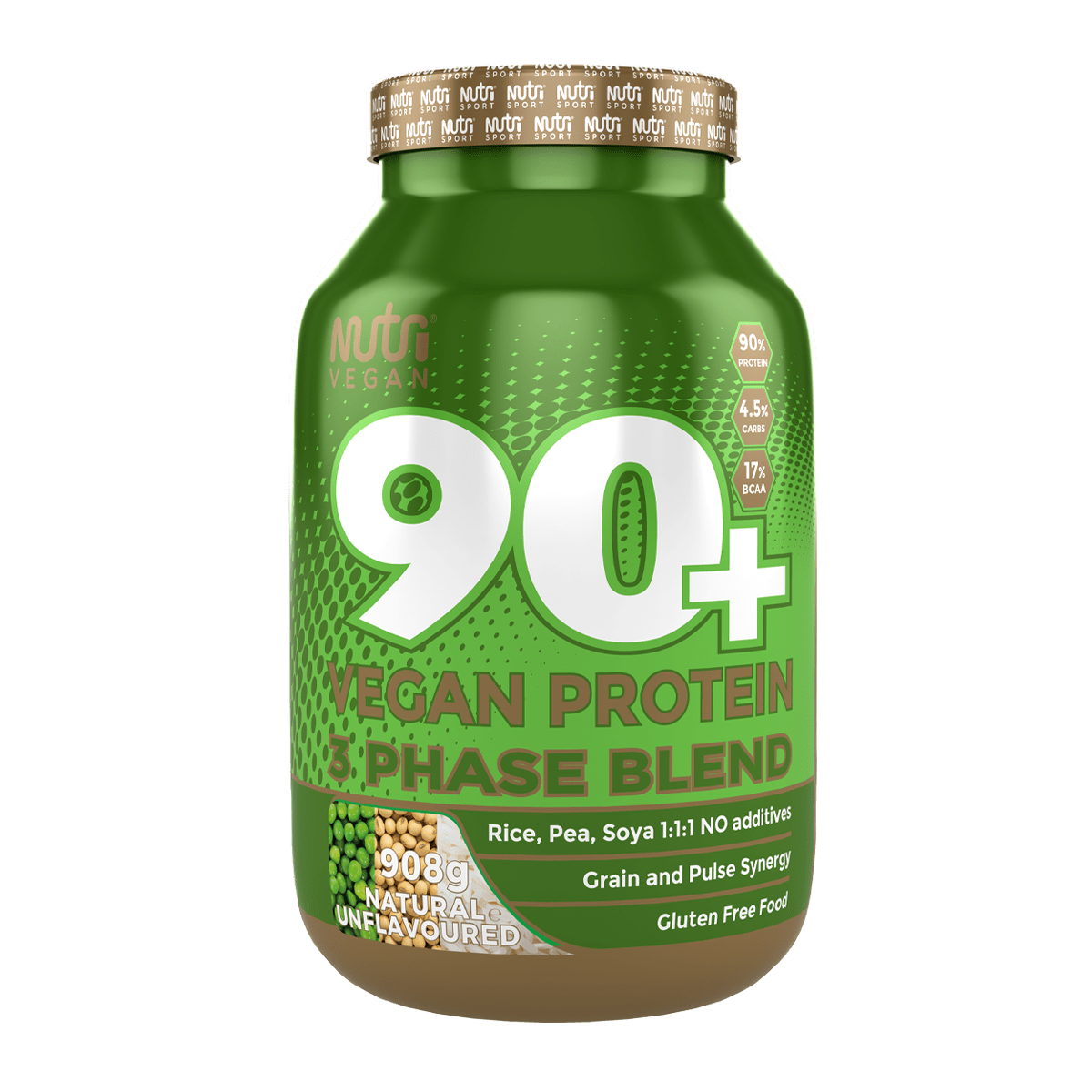 NutriVegan 90+ Protein Vegan 908g Unflavoured