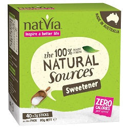 Natvia Sweetener 40 Sticks Box, Natvia