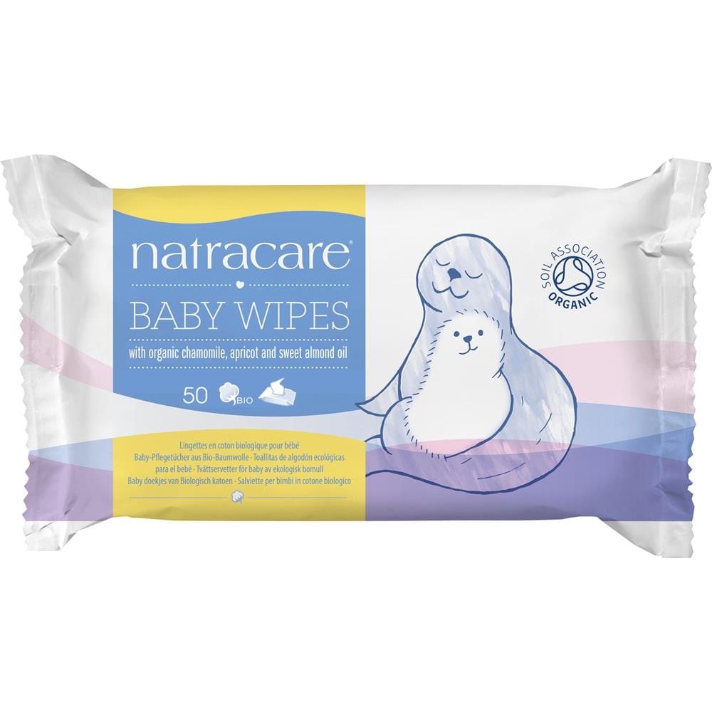 Organic Baby Wipes x 50, Natracare