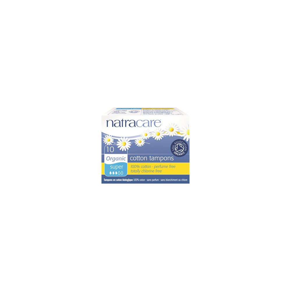 Organic Non-Applicator Tampons Super x 10, Natracare