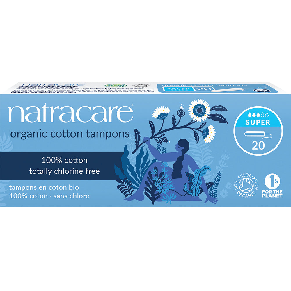 Organic Non-Applicator Tampons Super x 20, Natracare